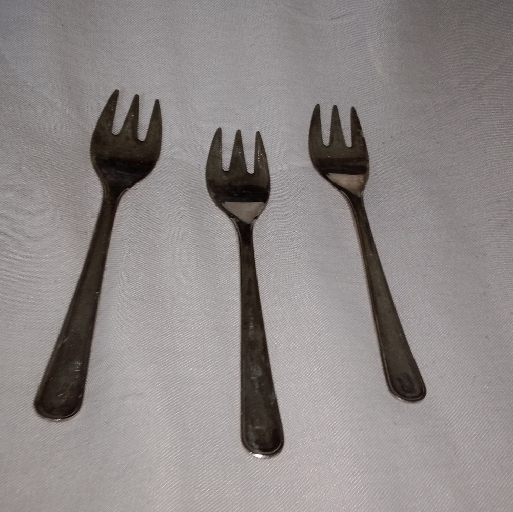 Leonard Silver plated Forks Made in Italy Set of 3